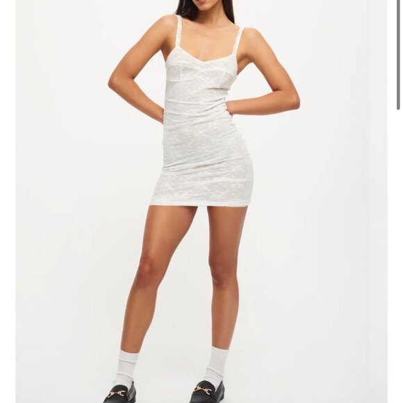 NWT LIONESS MADEMOISELLE LACE MINI - PORCELAINš¤ - Picture 4 of 7